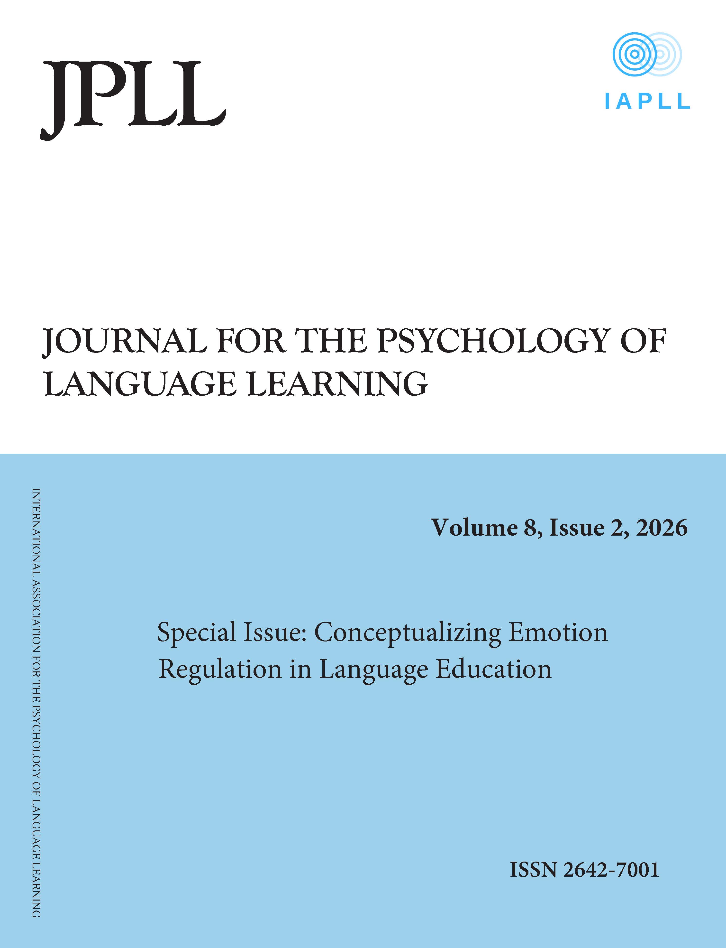 					View Vol. 8 No. 2 (2026):  Special Issue: Conceptualizing Emotion Regulation in Language Education
				